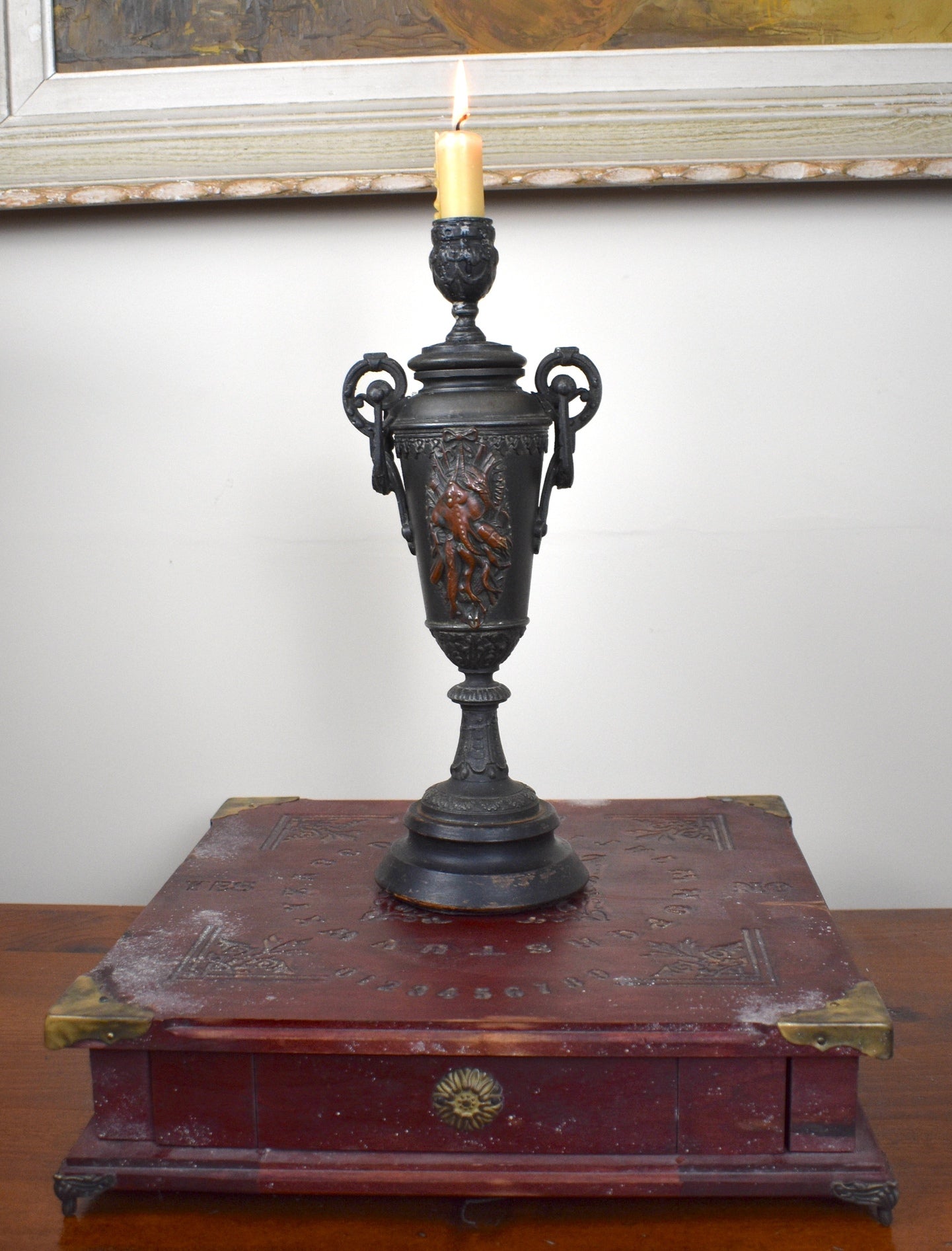 Magnificent Victorian Bronze Candlestick