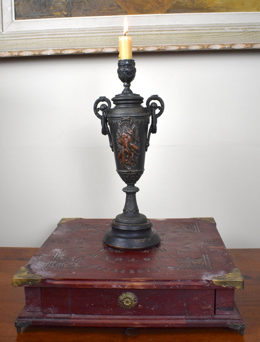 Magnificent Victorian Bronze Candlestick